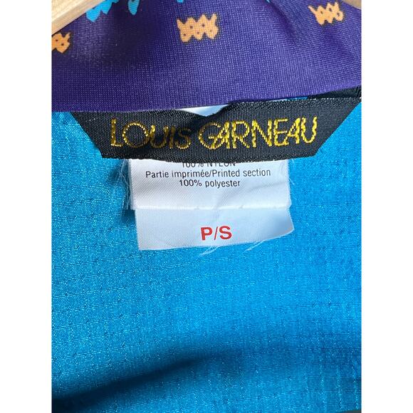 Vintage Louis Garneau Windbreaker Jacket Nylon 80's Baggy Blue Purple Womens S - Picture 7 of 14